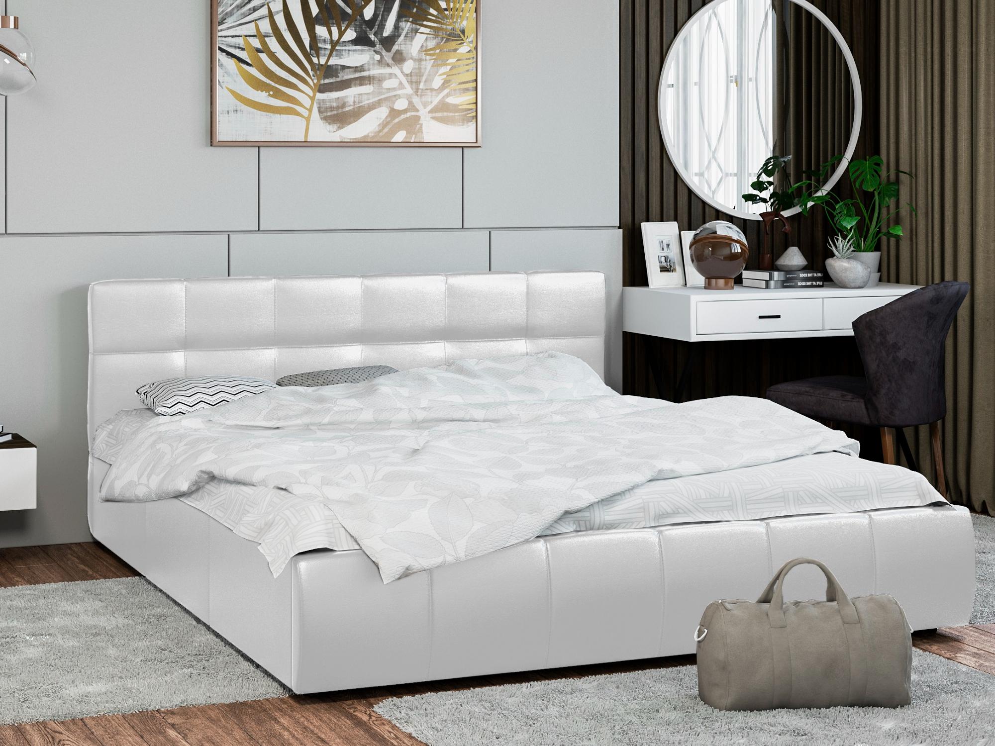 Ломбардия white эко кожа 160х200 изображение товара