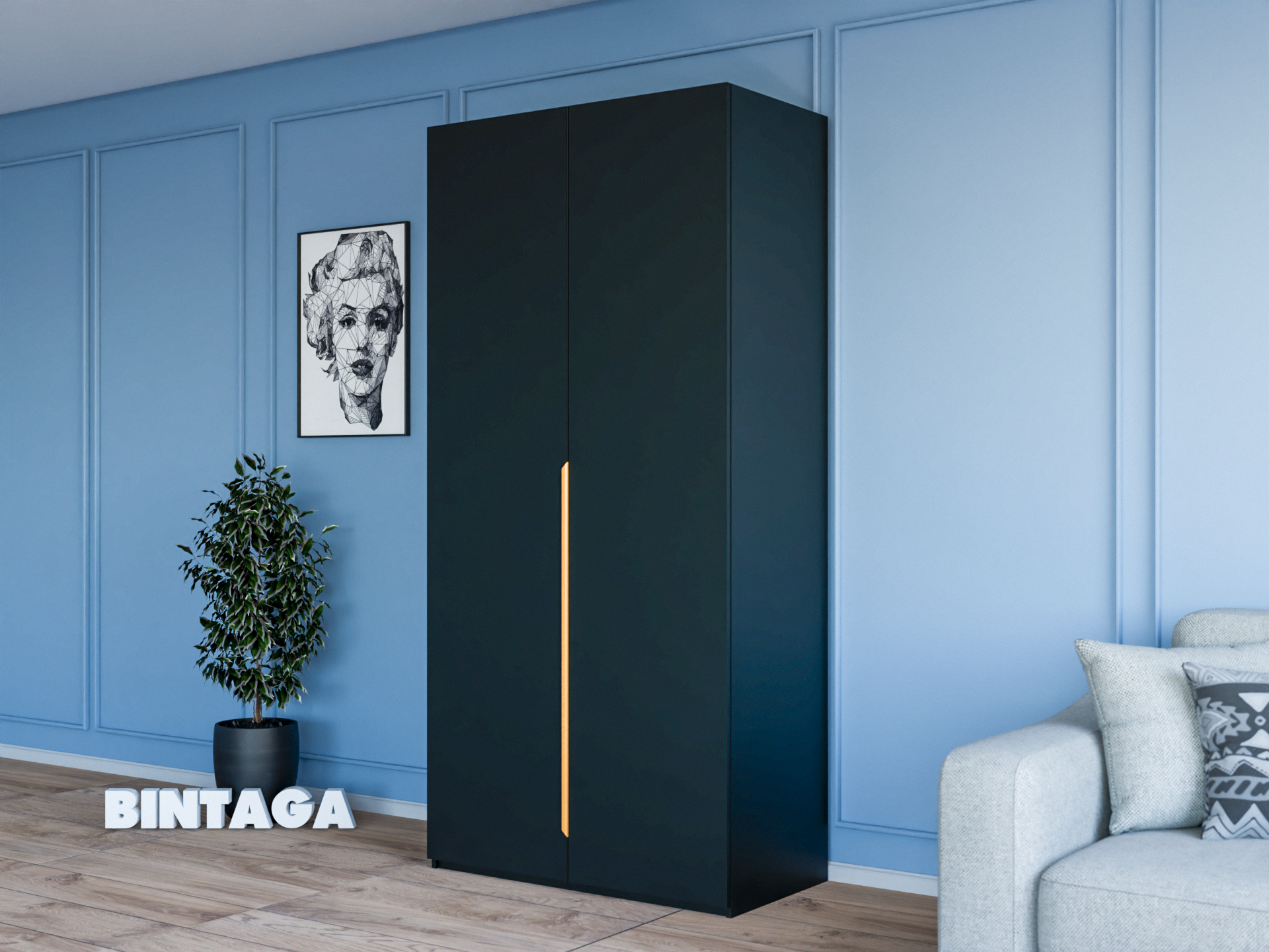 Пакс Альхейм 12 black (gold) ИКЕА (IKEA) изображение товара