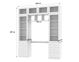 Изображение товара Билли 365 white ИКЕА (IKEA) с рабочим местом на сайте bintaga.ru